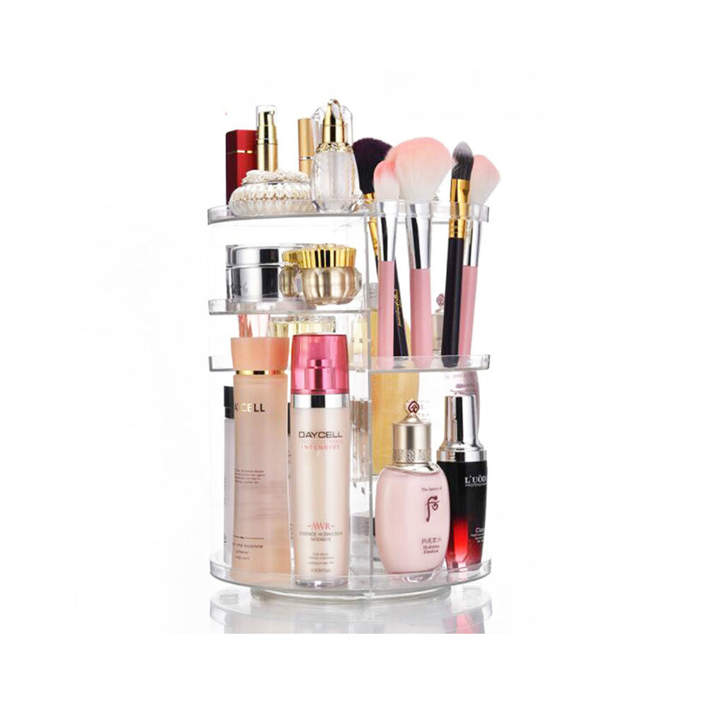Plastic Cosmetic Storage Box, Rotating Organizer