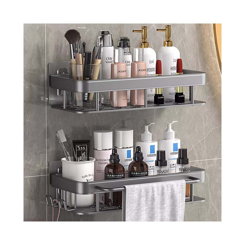 2 Pack Large Shower Caddy,Bathroom Shelves no Drilling