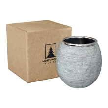 Sauna Northwood - Cupa cu piatra pentru aromaterapie pentru sauna - Difuzor de uleiuri esen?iale - Stnca naturala cu bol din o?el inoxidabil