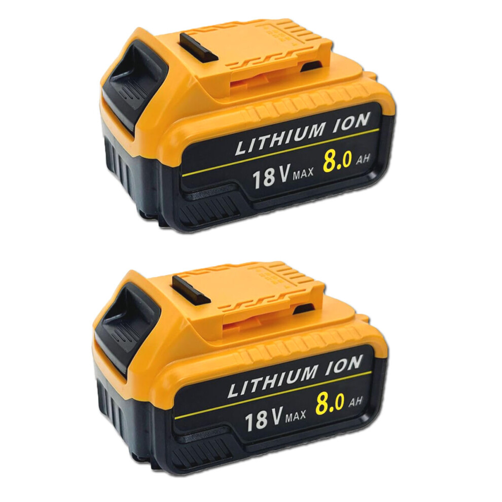 2x For DeWalt DCB184 18V 8.0Ah Li-ion XR Slide Battery DCB180 DCB182