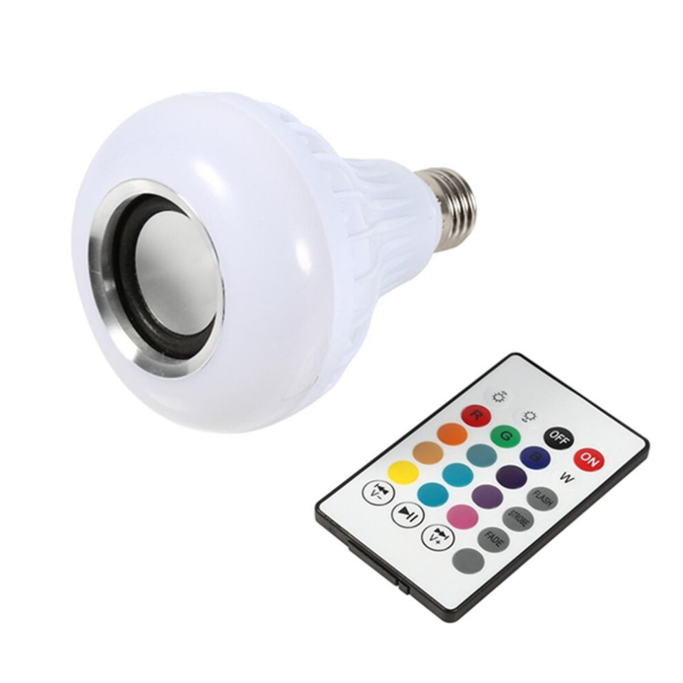 E27 12w Led Rgb Bluetooth Speaker Bulb Wireless Music Playing Light Lamp With Remote Control