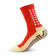 (Orange) High Quality Dispensing Anti Slip Soccer Socks Sports Grip Socks Anti Non Skid Basketball Socks Soccer Socks unisex Grip Socks Yoga Socks