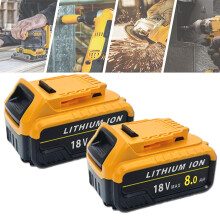 2x Battery 8.0A Li-ion XR Slide For DeWalt DCB184 18V DCB180 DCB182