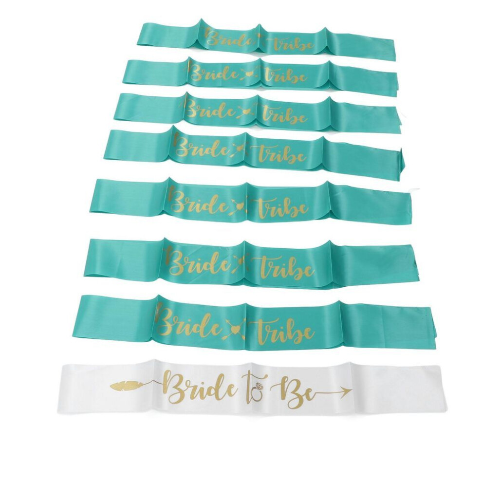 8pcs Bride Bridesmaid Sash Gold Letters Hypoallergenic Material Wedding Bride To Be Sash Set For
