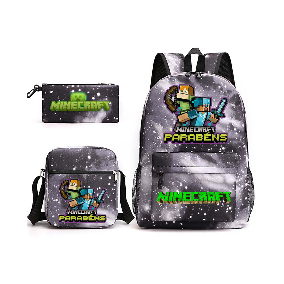 (E4, Three-piece set) New 2025 Backpack Shoulder Bag Pencil Bag Three-piece Backpack Children's Backpack Cartoon-image-OPC-PGKN8SG-NEW