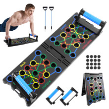 Foldable Push Up Board with Handles and Rope Multi-Function Home Gym Equipment for Chest, Shoulder & Triceps Workout Strength Training for Men & Women