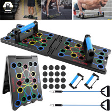 Push Up Board 24-in-1 Portable Foldable Press Up Stand with Handles Home & Gym Fitness Equipment for Upper Body Chest, Shoulders, Arms for Men & Women