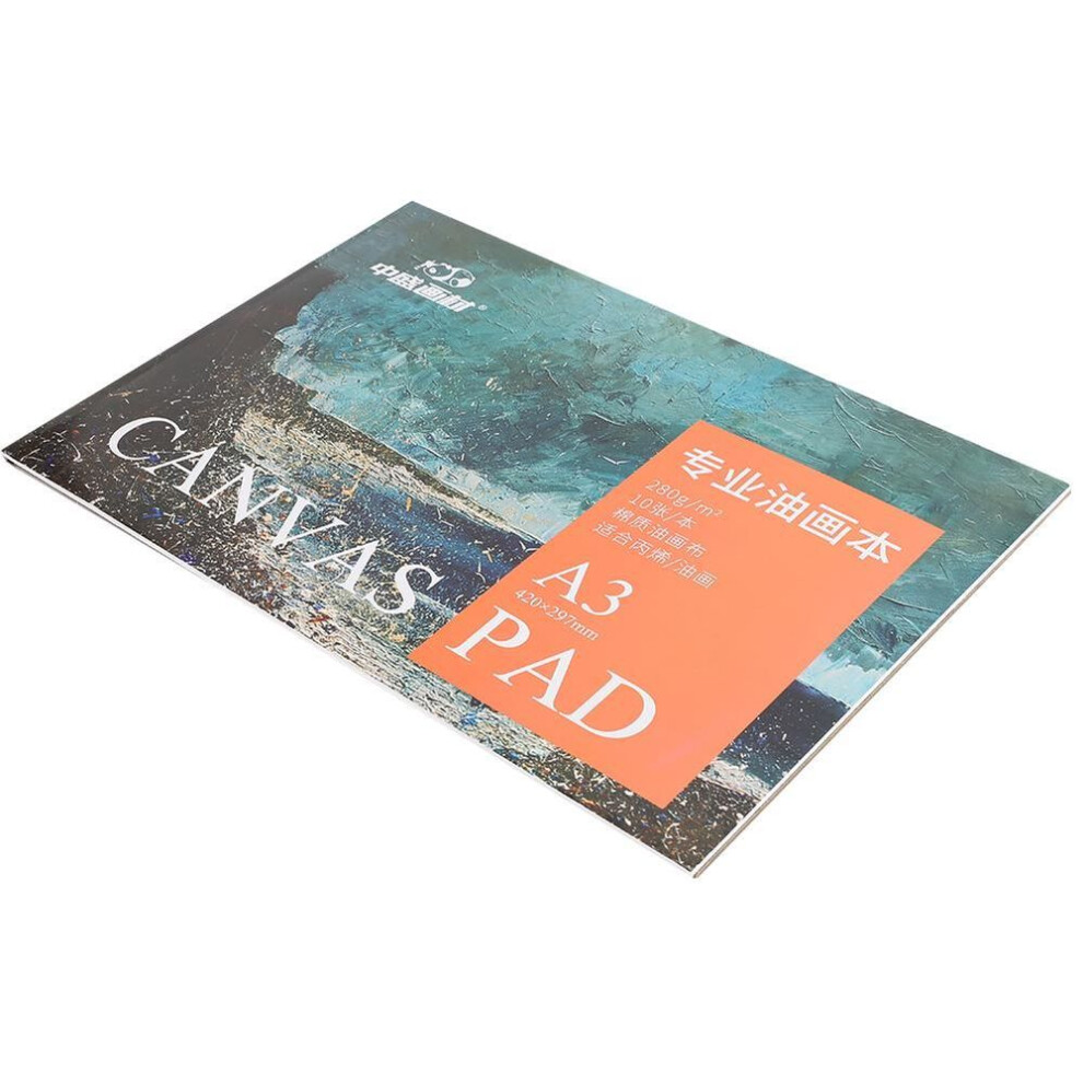 A3 Oil Painting Paper Book Cotton Canvas Pad Beginner Drawing Tool Art Supplies 420x297mm