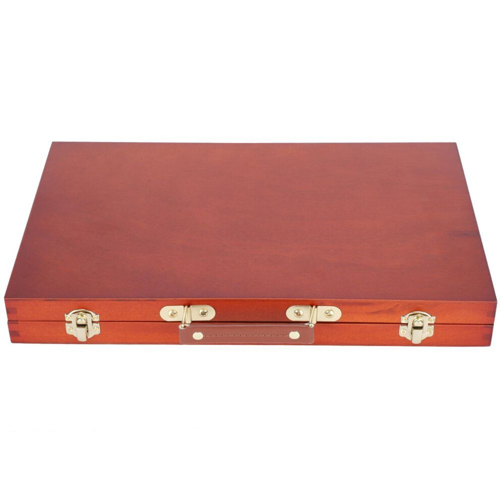 Retro Wooden Painting Tool Storage Box Portable Drawing Oil Painting Case Accessory
