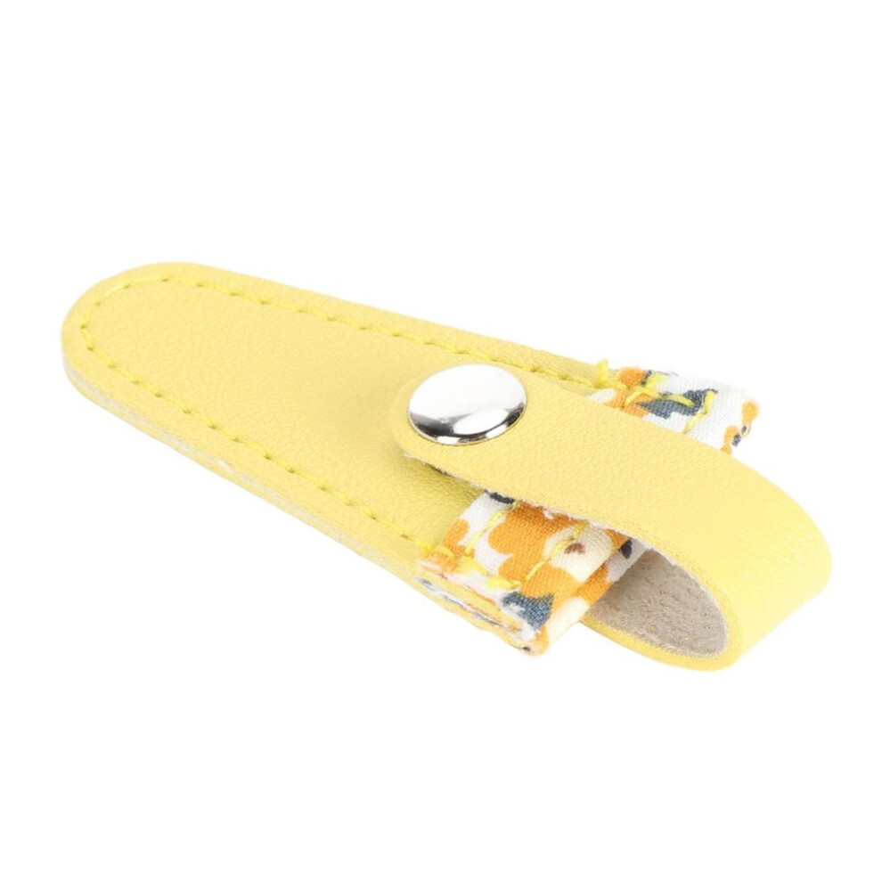 (orange) Scissor Cover Pu Leather Scissor Protective Case For Embroidery Needlework Sewing Crafting Orange