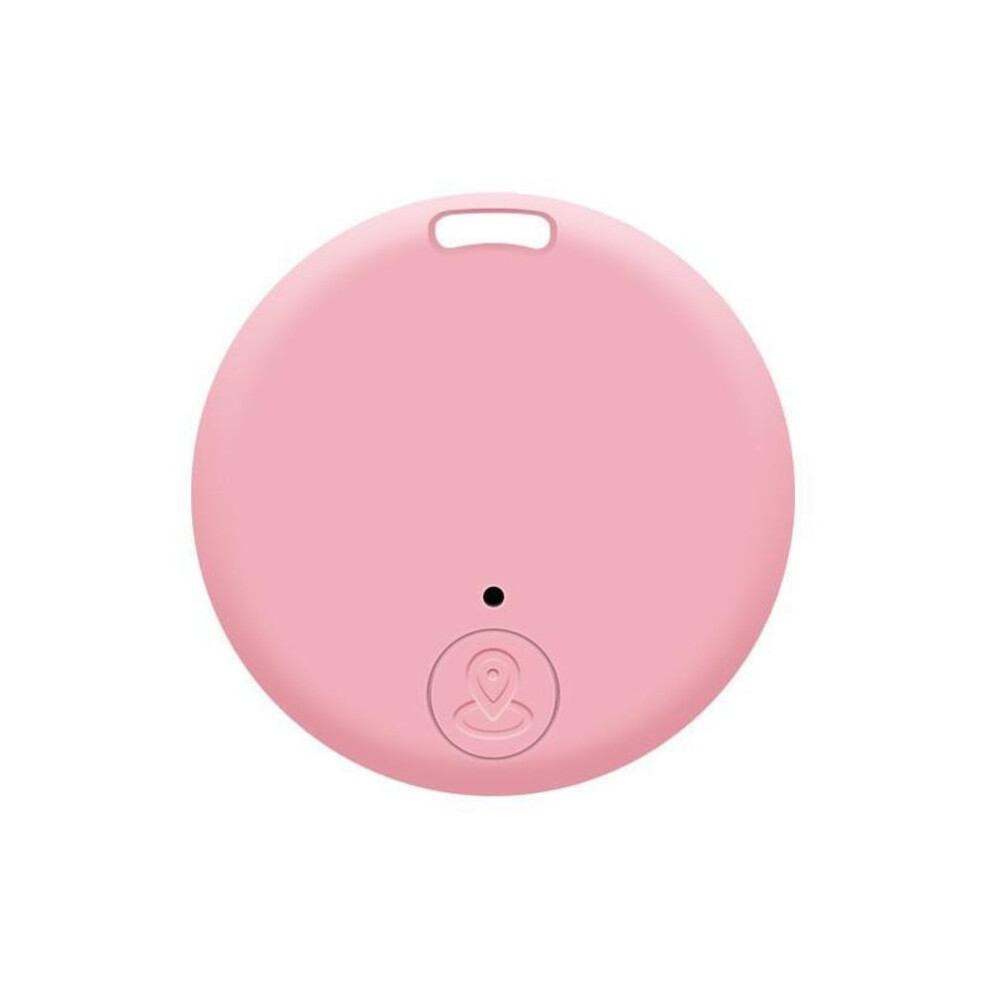 (pink) Mini Dog Gps Bluetooth 5.0 Tracker Anti-lost Device Round Anti-lost Device Pet Kids Bag Wallet Tracking Smart Finder Locator