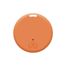 (orange) Mini Dog GPS Bluetooth 5.0 Tracker Anti-Lost Device Round Anti-Lost Device Pet Kids Bag Wallet Tracking Smart Finder Locator