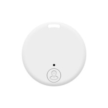 (white) Mini Dog GPS Bluetooth 5.0 Tracker Anti-Lost Device Round Anti-Lost Device Pet Kids Bag Wallet Tracking Smart Finder Locator
