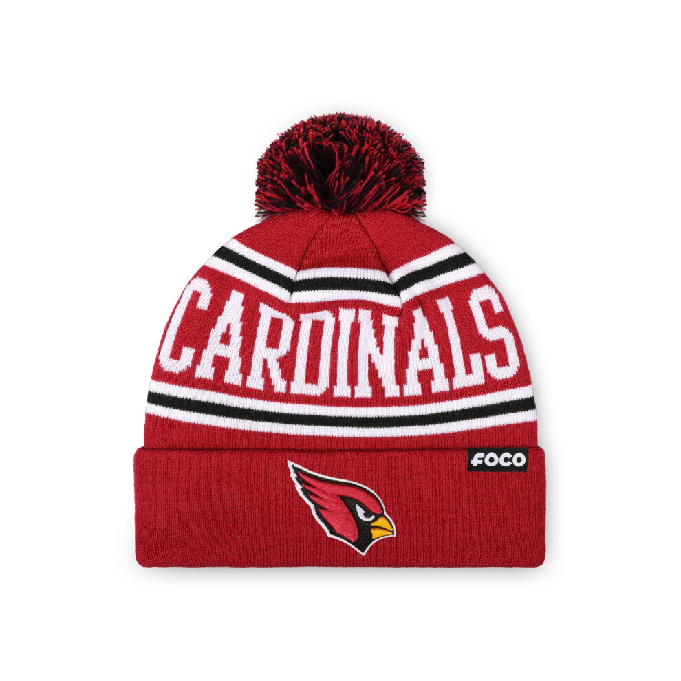 Bonnet Pompon Ray Avec Logo Nfl Des Cardinals De L'arizona, Couleur De L' Quipe-image