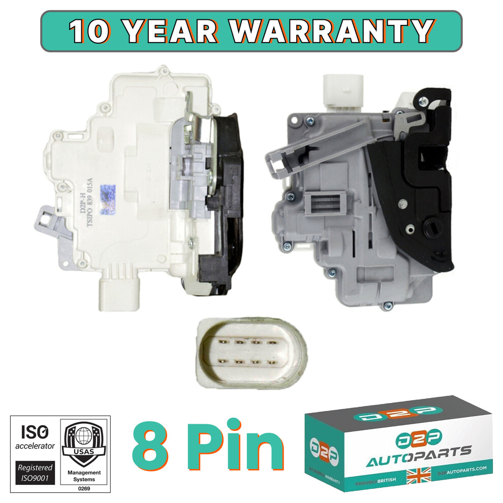 Rear Left Door Lock Actuator Mechanism (8 Pin) For Seat Altea Toledo Mk3 5060520803258