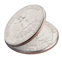 Amerikaanse muntschatten Washington Quarter Two Sides Tails