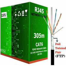 Grey 305M RJ45 Cat6 Ethernet Network INDOOR UTDOOR FTP 1000 Mbps Gigabit Cable