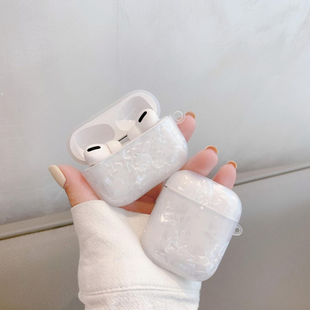 (, Airpods Pro) Shell Pattern Apple Airpods Pro 2 Case For 4Th Gen Bluetooth Headset Tpu Protective Cover White 4196817567761