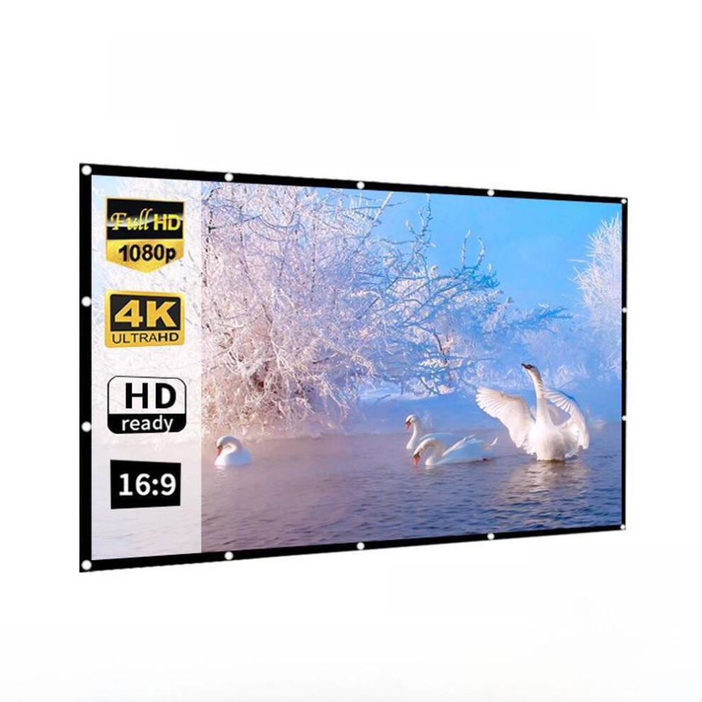 (30-inch 16:9) Polyester Soft Folding Projector Screen, 16:9, 60-120 Inch