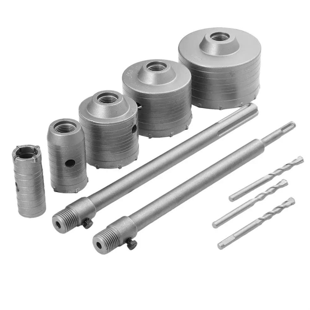 Concrete Hole Saw Kit 10Pcs Drill Core Bit For Brick Impact 4853741883298