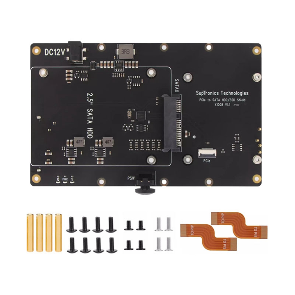 X1008 Pcie To 2.5Inch Sata Hdd/Ssd+3.5Inch Sata Hdd Shield 4853741882161