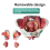 Modelo de anatomia da pelve feminina desmontado em PVC 5