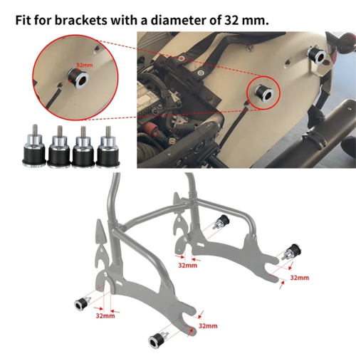 Μοτοσικλέτα Βίδα Sissy Bar Saddlebag Mounting Bools Kit για Ινδικό 2