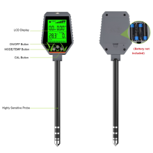 6-in-1 Bodenmessgerät: PH/EC/Feuchte/Licht/Fruchtbarkeit/Temperatur – Intelligenter Bodensensor, Erde & Hydrokultur, kalibrierbar