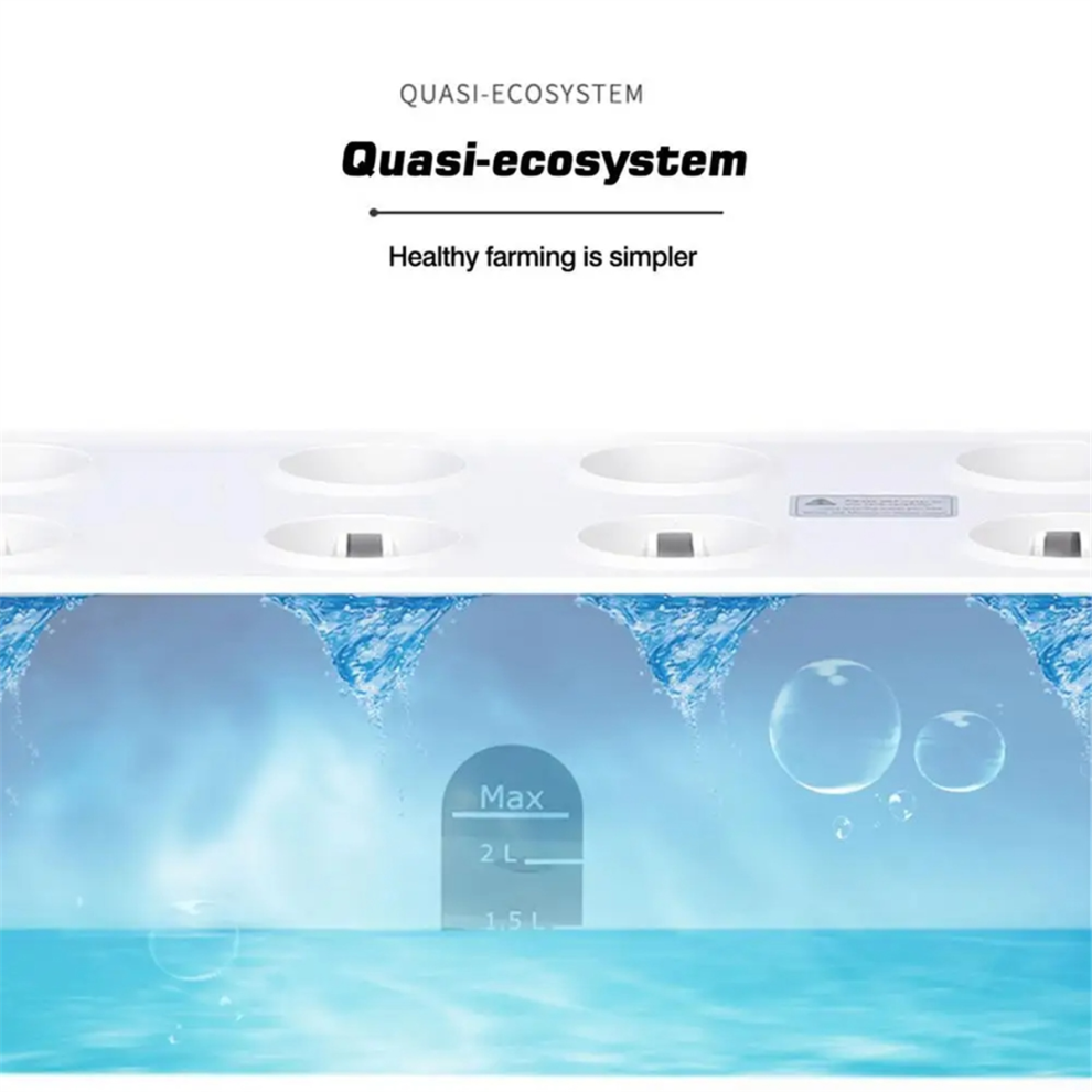 Sistema Di Coltivazione Idroponica, Luce Led Per La Crescita Delle Piante, Spina Ue, Bianco