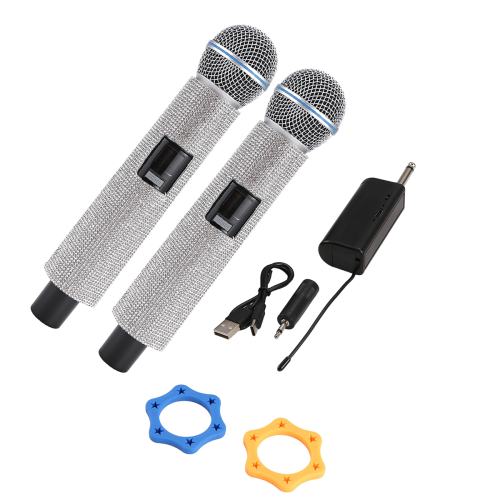 Draadloze handheld dynamische microfoon karaokemicrofoon 2 microfoon 2
