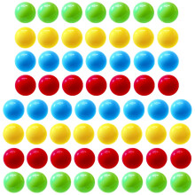 Yoeevi 60-delige spelvervangende knikkersballen compatibel met hongerige nijlpaarden (4 kleuren)