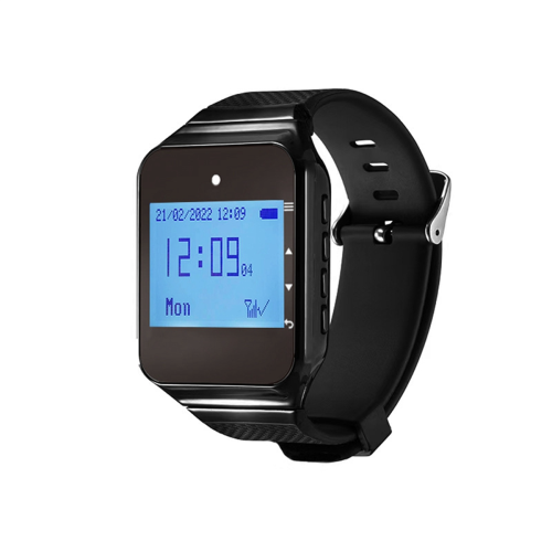 Restaurant Pager Kellnerrufsystem mit Uhr-Ruftaste, Schwarz 1