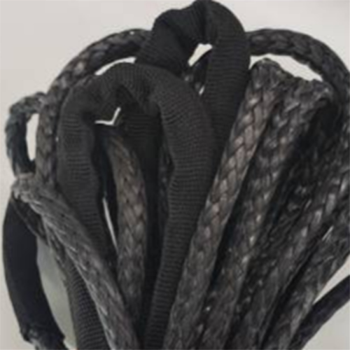 Synthetic Winch Rope Kit, Winch Hook, Pull Strap,Black 1