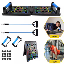 Press Up Board with Handles&Rope Adjustable Push Up Stand for Home & Gym Upper Body Workout Equipment for Chest, Shoulders, Triceps Strength Training