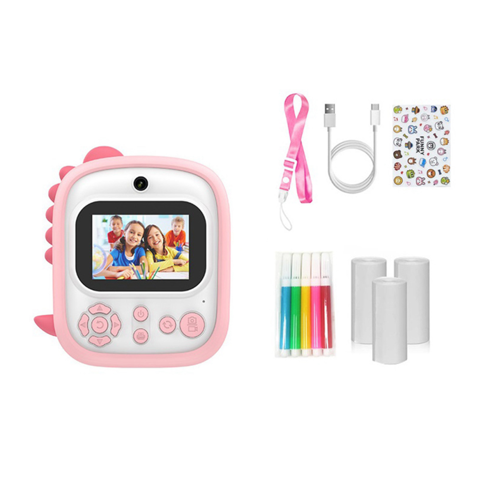 Instant Print 2.4Inch Screen 1080P Hd Video Camera Pink 4853741891866