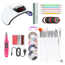 (White) Nail Lamp Sander Nail File Painting Pen Nail Decoration Set