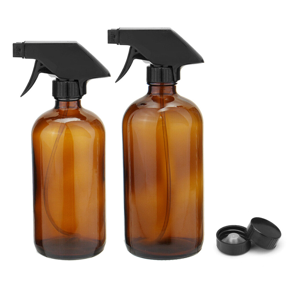 (500ml) 250/500ML Amber Glass Spray Bottles Sprayer Trigger For Aromatherapy Dispenser