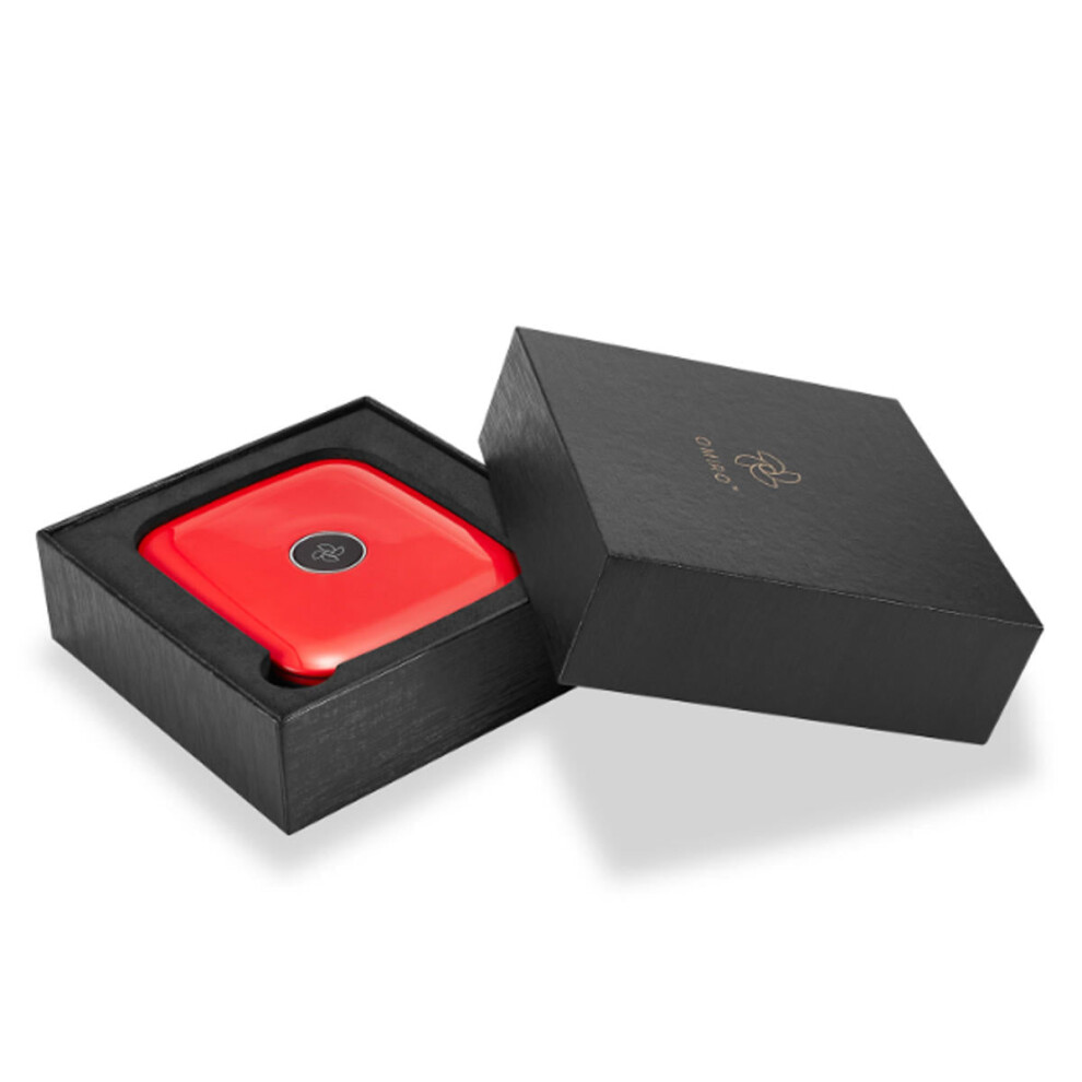 (Red) Mini Wireless Charger Charging LED Makeup Mirrors USB For Phones