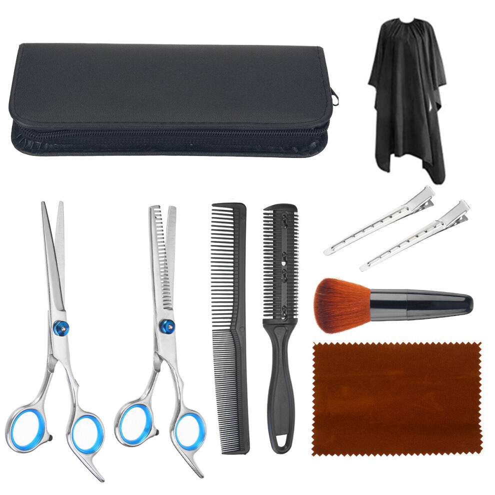 Greenzech (10Pcs) 4/7/8/9/10Pcs Professional Hairdressing Scissors Set Hair Cut Thinning Shears Comb Hairpins