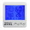 (White) Digital Desktop Thermo-hygrometer Alarm Clock LCD Screen Temperature Humidity 5
