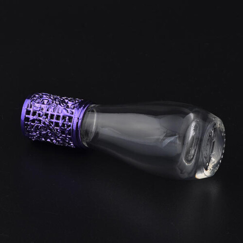 (Red) 12ml Empty Perfume Bottle Metal Roller Ball Glass Bowling Shape Bottles Refillable Container 2