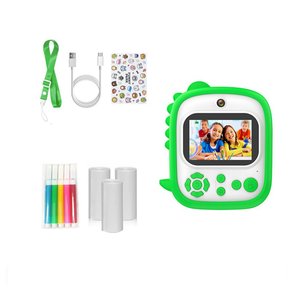 Instant Print 2.4Inch Screen 1080P Hd Video Camera Green 4851507255624