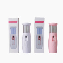 (White) Mist Sprayer Facial Skin Moisturizing Steamer USB Rechargeable Face Humidifier Mist Spray Bottle Lady Skin Care