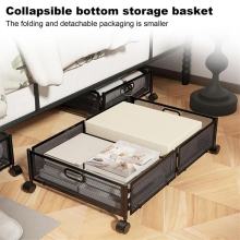 for Clothes, Blankets Foldable Shoe Organizer black