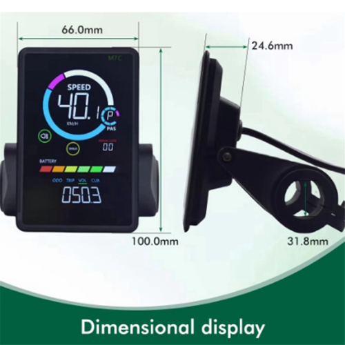 24V-60V M7C-2 E-Bike LCD-kleurendisplaymeter met USB UART,A 2