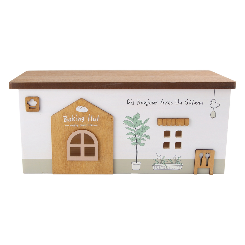Cable Management Box, Wood Extension Cord Organizer 4851507257673