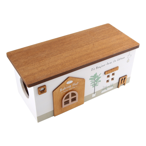 Cable Management Box, Wood Extension Cord Organizer 2