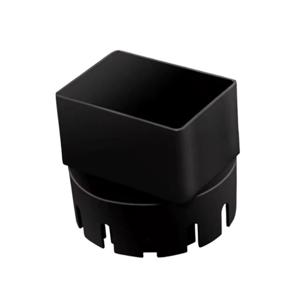 (black, 2*3 Inch) Round To Square Downspout Extender Practical Gutter Drain Adapter  Hose Extension