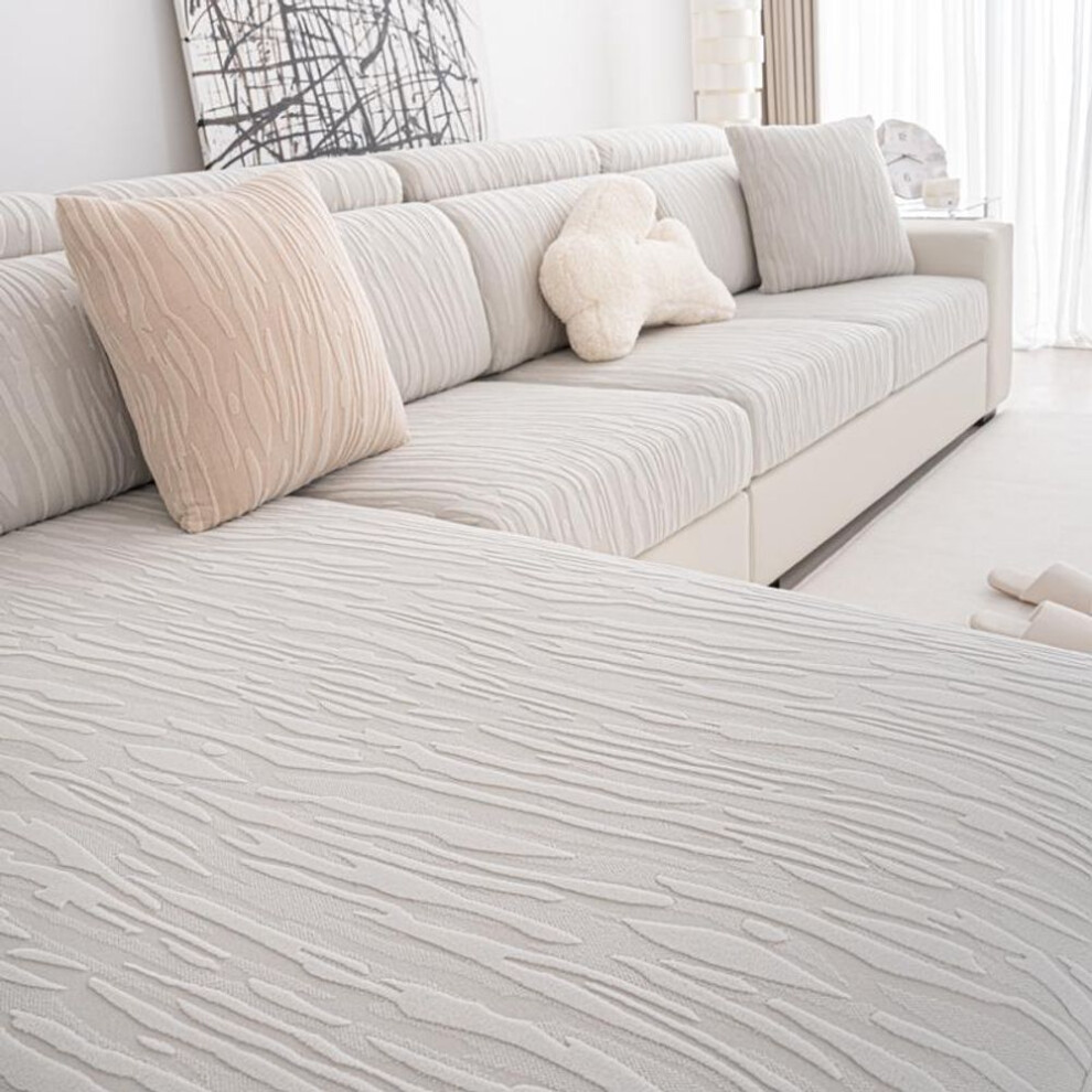 (light grey, Backrest Cover S) Elastic Sofa Cover Jacquard Adjustable Elastic Couch Cover For Living Room Sofa Seat Cover 1 2 3 4 Seat L Shaped Full Set