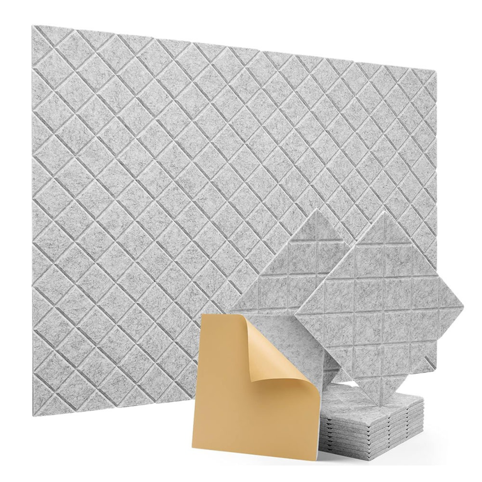 12Pack Acoustic Panels, 12X12x0.4in Sound Proof Foam Panels, Gray 4851507267504